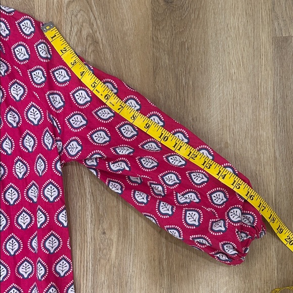 Caryn Lawn Vibrant Red Leaf Patterned dress - Picture 7 of 10